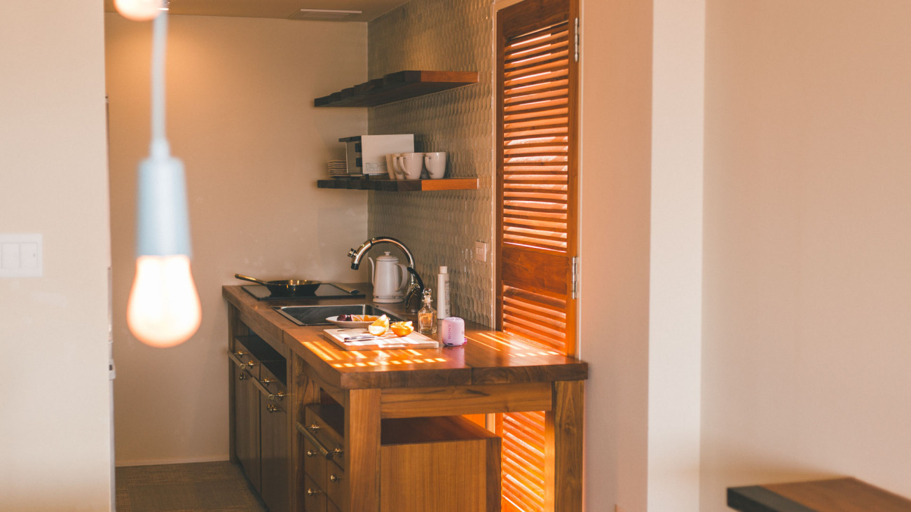 海を見ながら料理が出来るキッチン