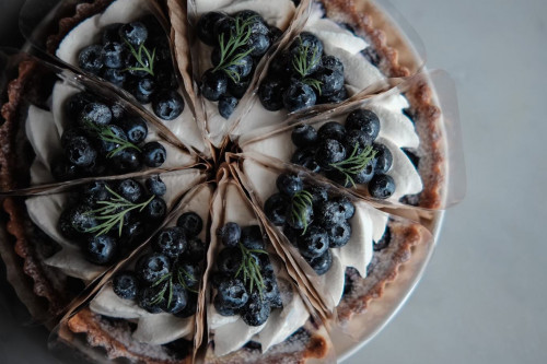 ブルーベリーとレモンのタルト