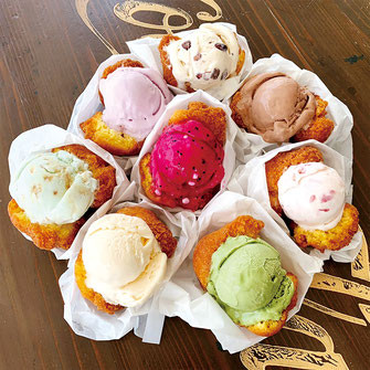 アイスクリームは沖縄県産の素材を贅沢に使用